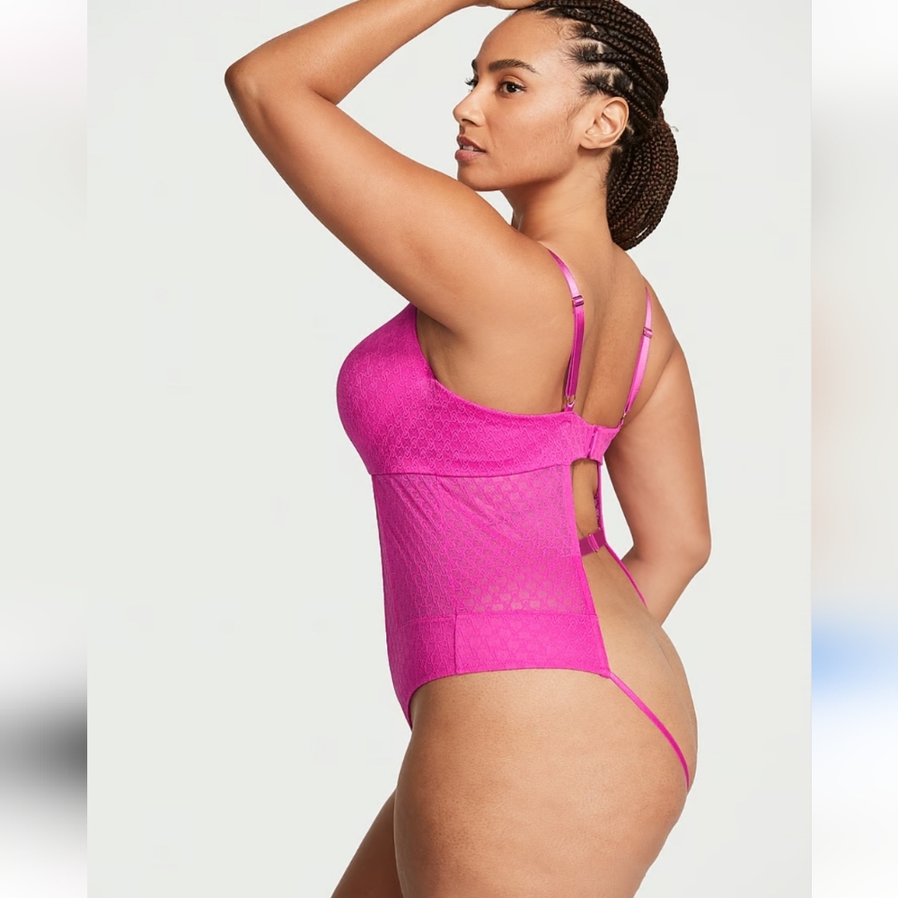Victorias Bundle Only Secret 💎Vibrant Pink Lace Bodysuit